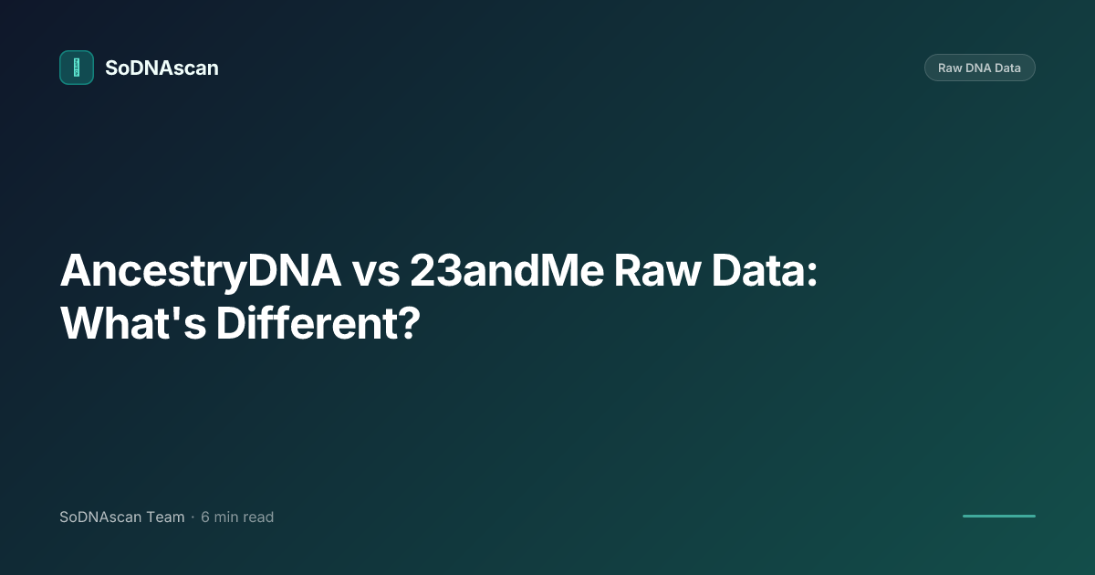AncestryDNA vs 23andMe Raw Data: What's Different?