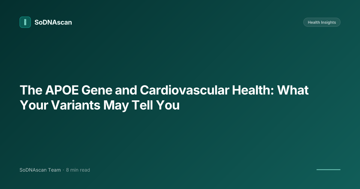 The APOE Gene and Cardiovascular Health: What Your Variants May Tell You